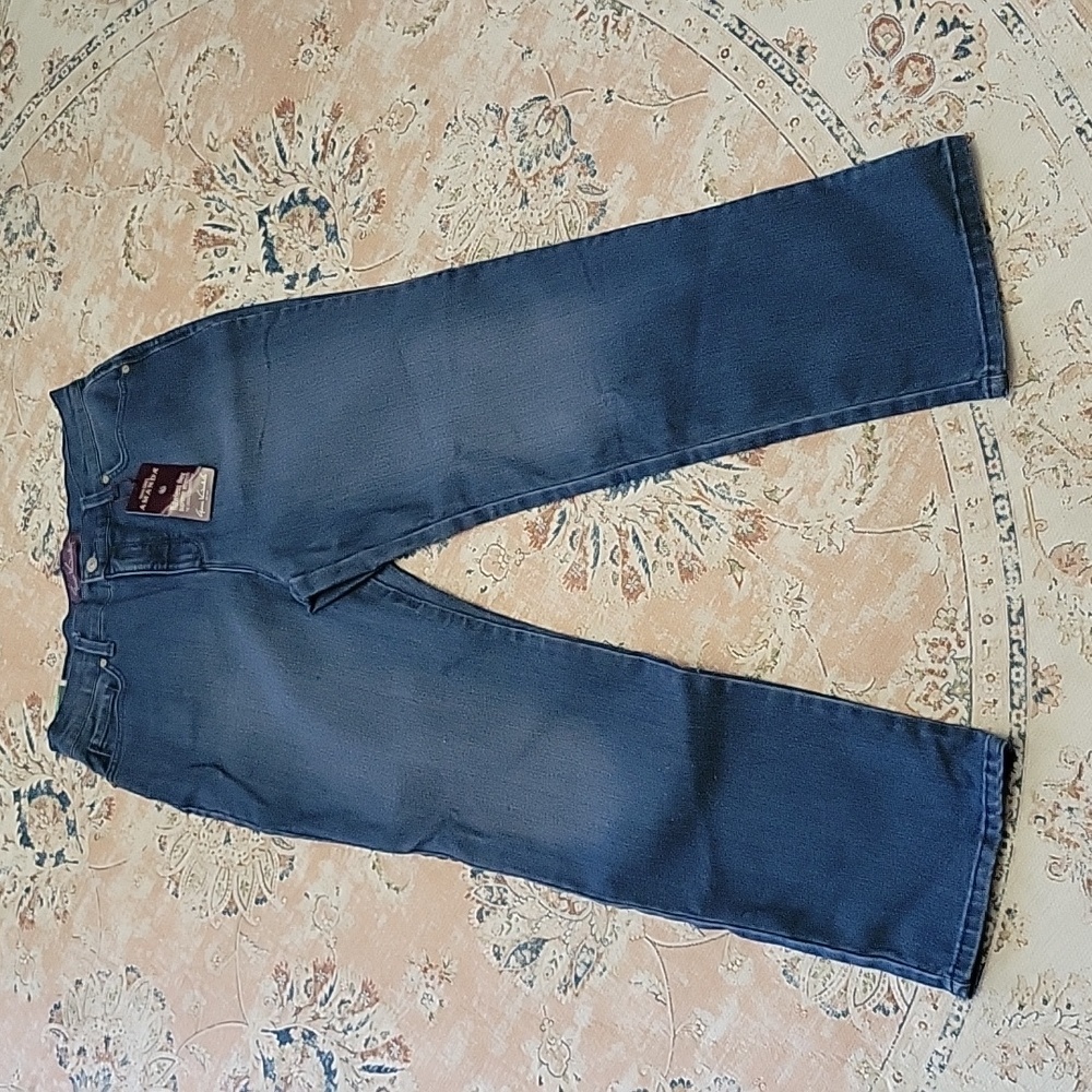 Gloria Vanderbilt Amanda Frisco blue jeans tapered leg classic rise sz 12 S NEW